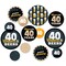 Big Dot of Happiness Cheers and Beers to 40 Years - 40th Birthday Party Giant Circle Confetti - Party Decorations - Large Confetti 27 Count